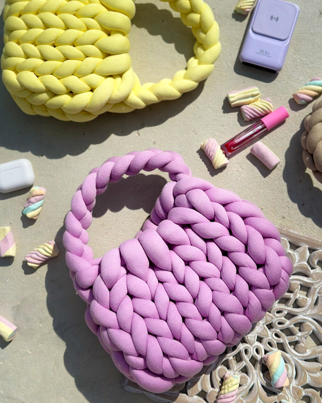 Marshmallow Bag - 100% Handmade