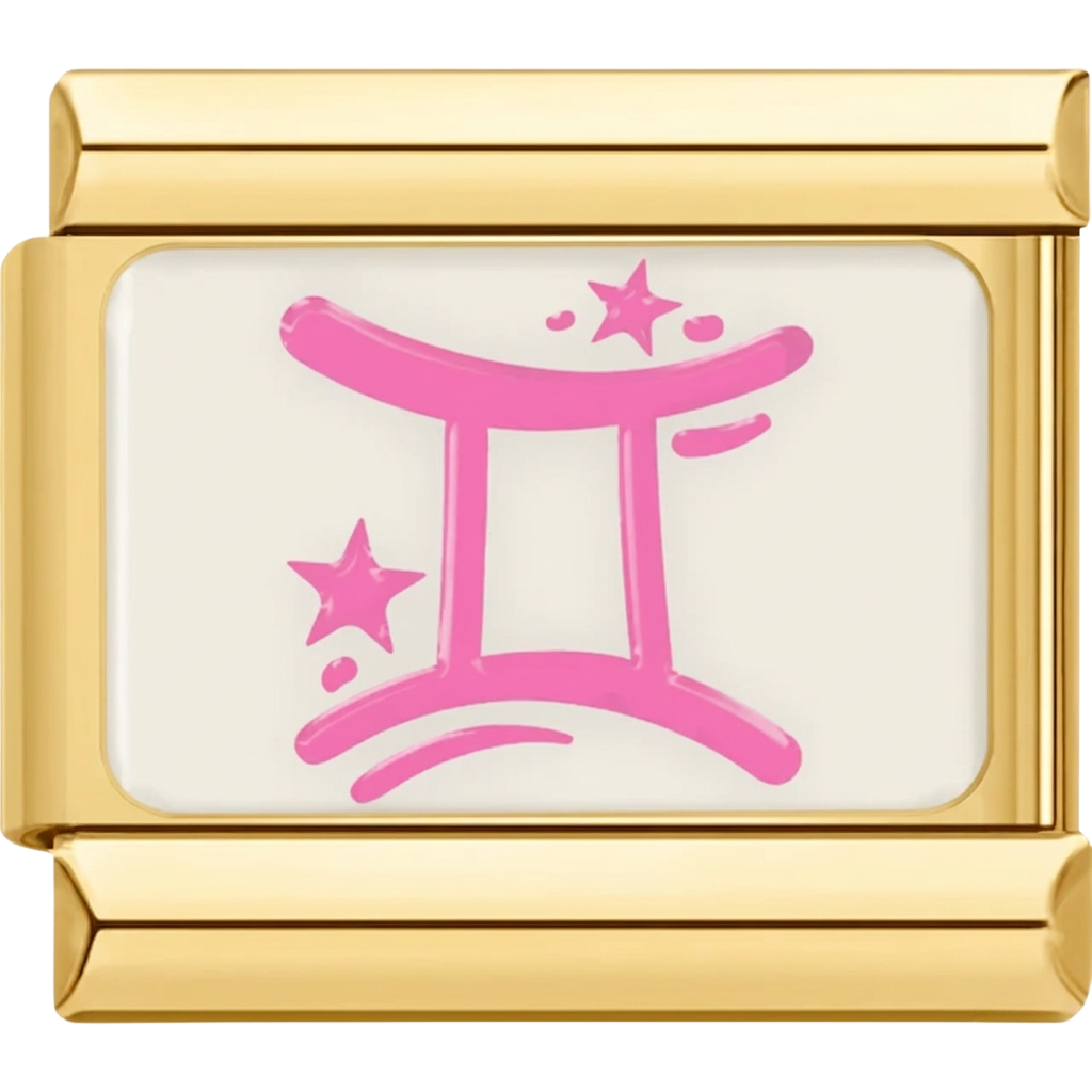 Gemini Zodiac Italian Charm