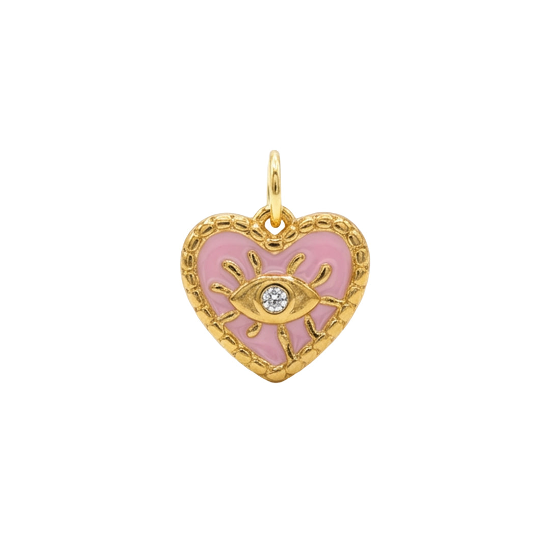 Charm evil eye heart