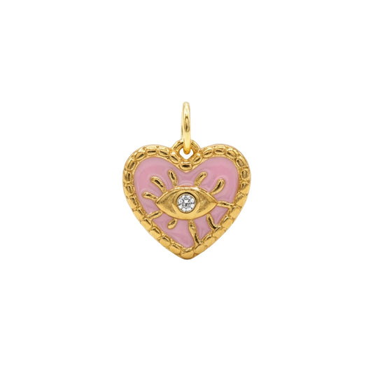 Charm evil eye heart
