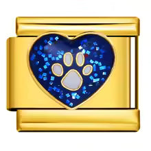 Heart Paw Italian Charm